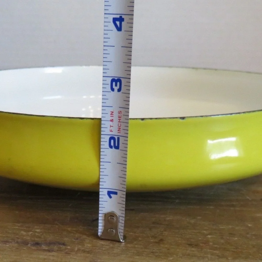 Dansk Kobenstyle Yellow Enamel Paella Pan 10